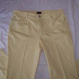NYDJ Yellow Skinny Jeans Cotton Blend Size 14W